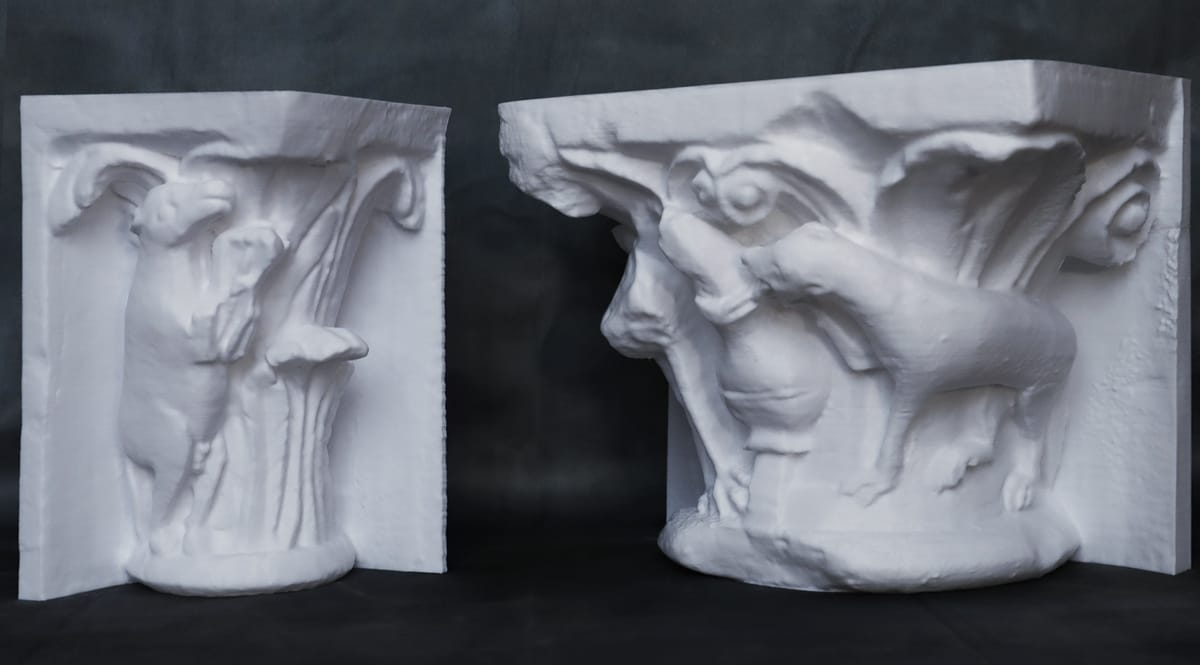 Scan et impression de chapiteaux à la collégiale Saint Martin d’Angers