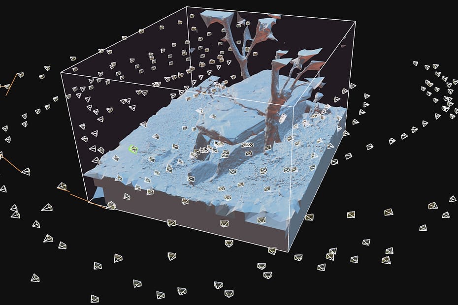 Reconstitution 3D en cours à partir de clichés